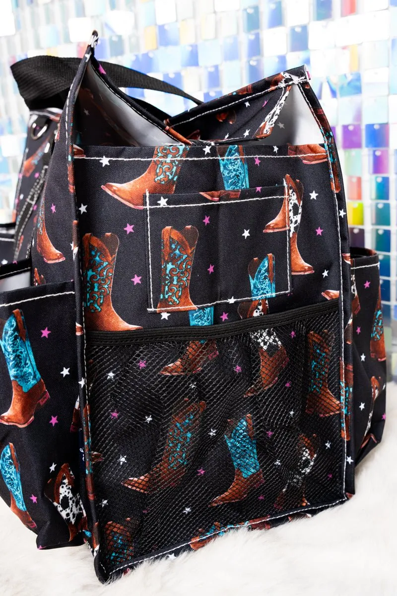 NGIL Boots, Class & Sass with Black Trim Large Organizer Tote