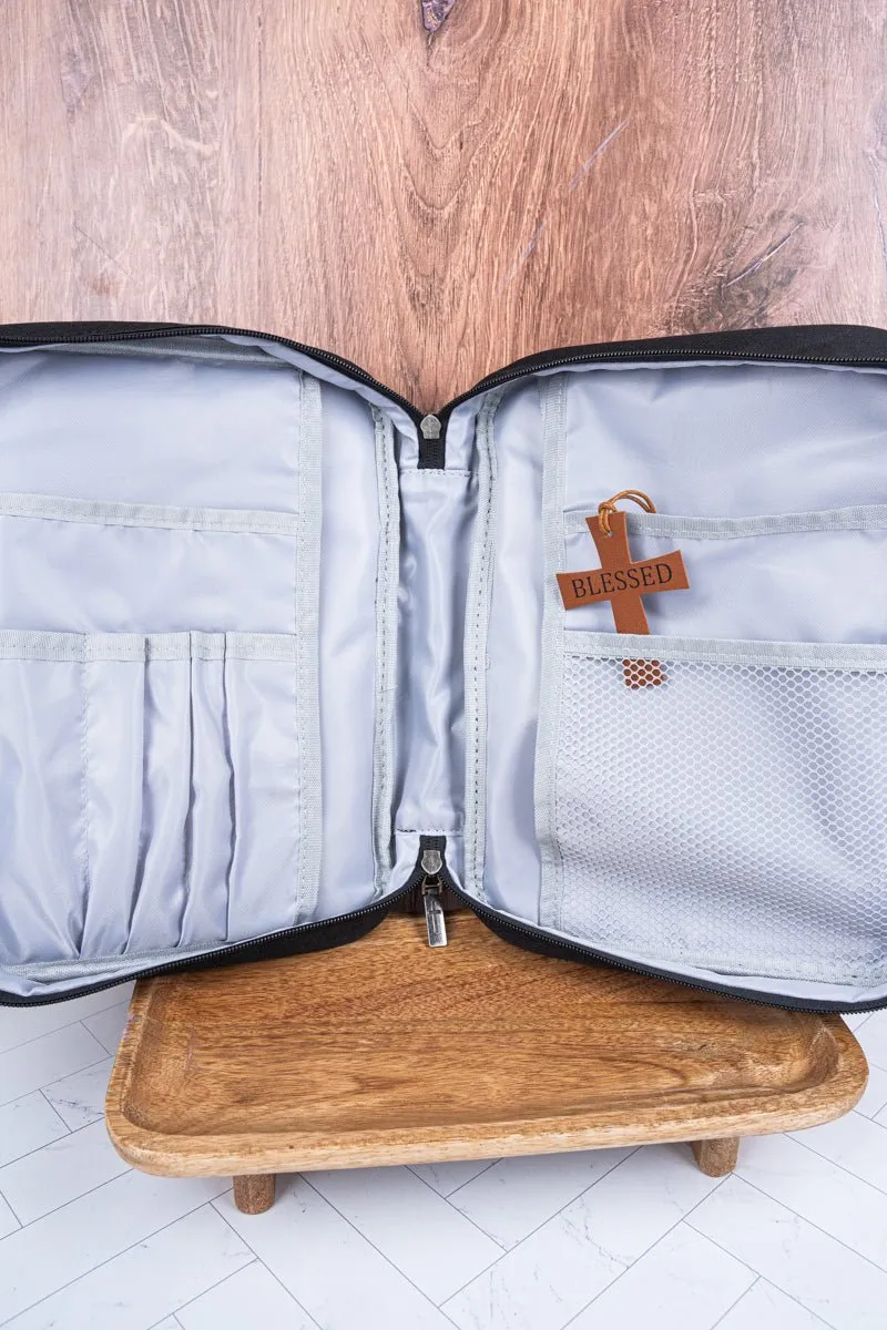 NGIL Church Days Black and Brown Canvas Bible Cover