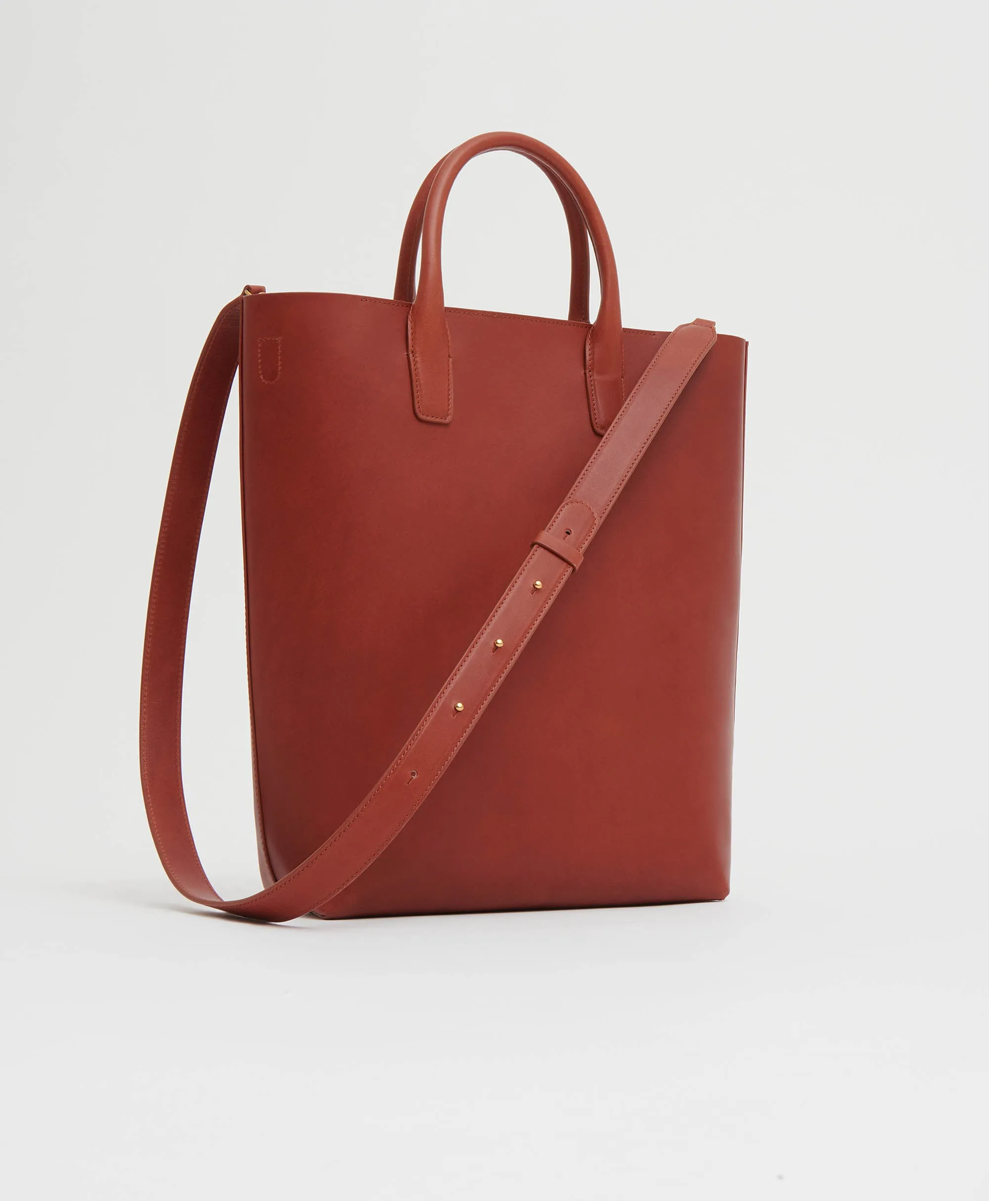 North/South Tote - Brandy / Flamma