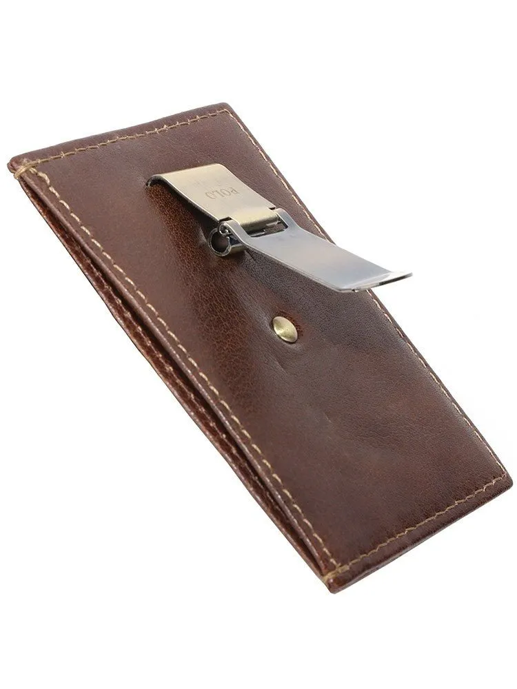 Polo Hamilton Small Money Clip Wallet | Brown