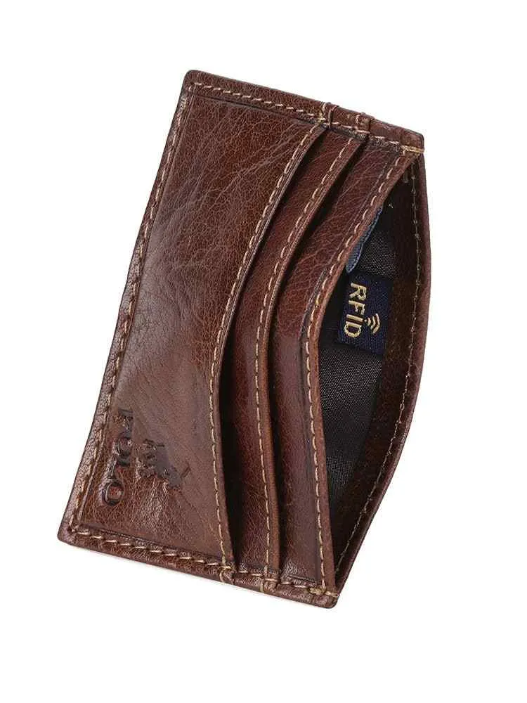 Polo Hamilton Small Money Clip Wallet | Brown