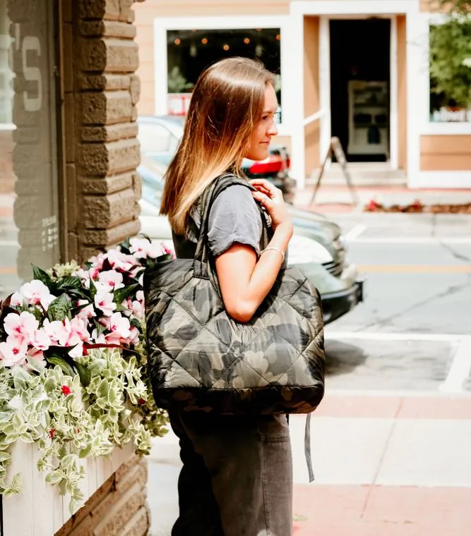 Quilted Tote - Camo