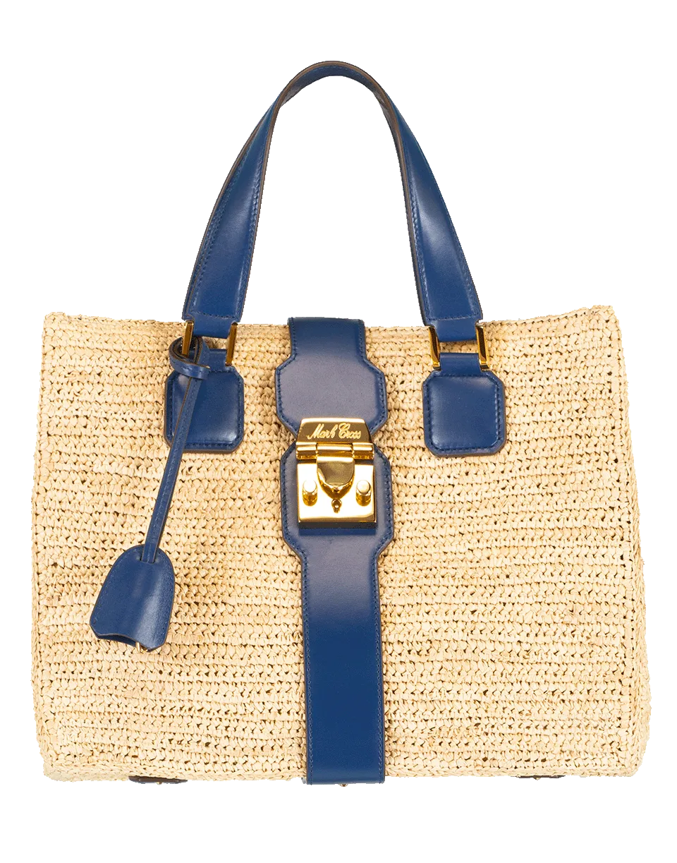 Riviera Raffia Medium Tote