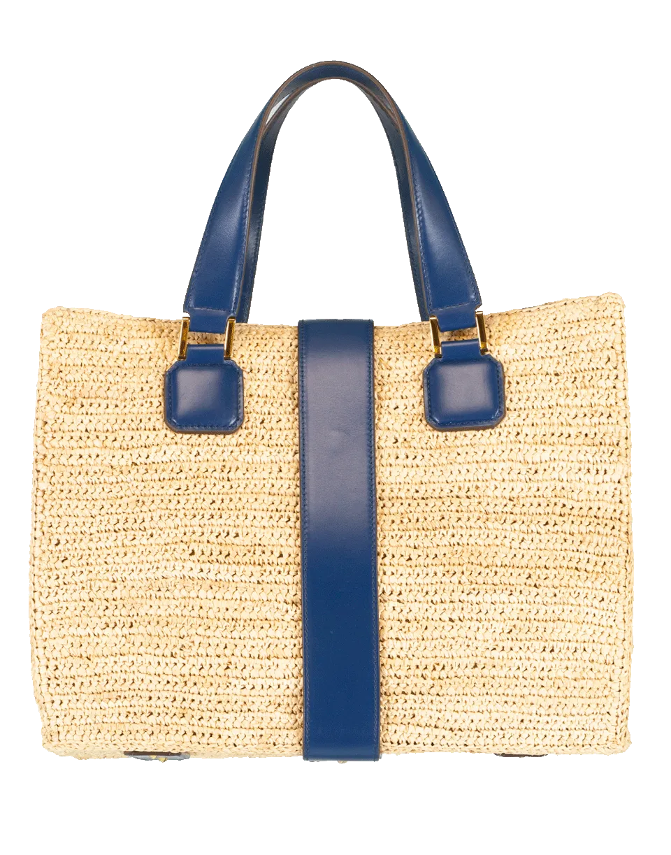 Riviera Raffia Medium Tote