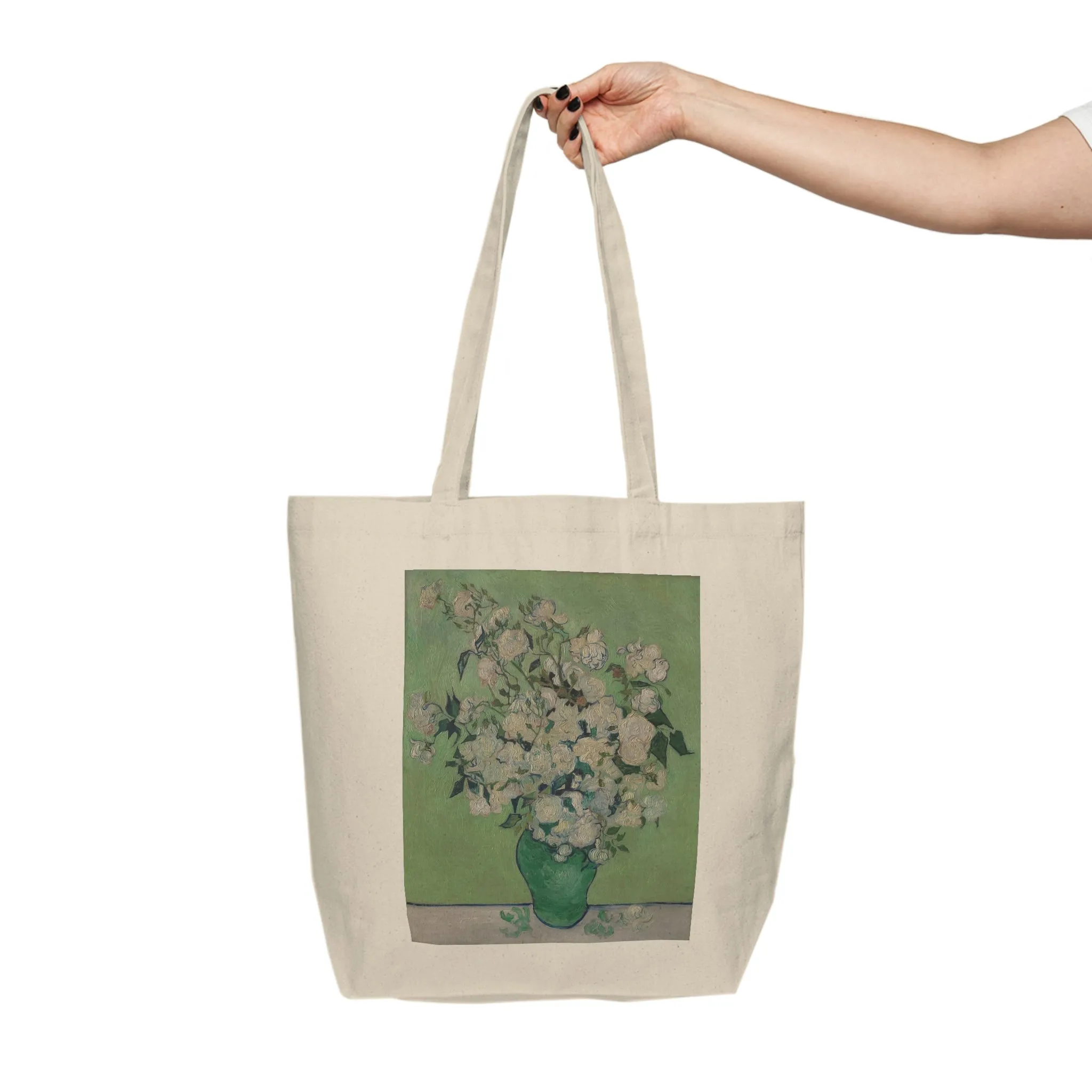 Roses - Vincent Van Gogh - 1890 - Canvas Shopping Tote