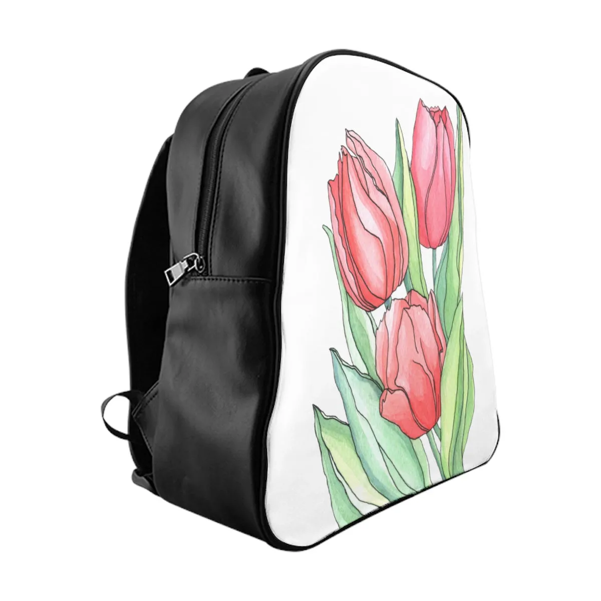 School Backpack Tulips