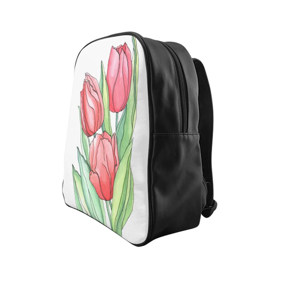 School Backpack Tulips