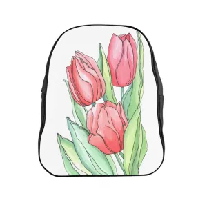 School Backpack Tulips