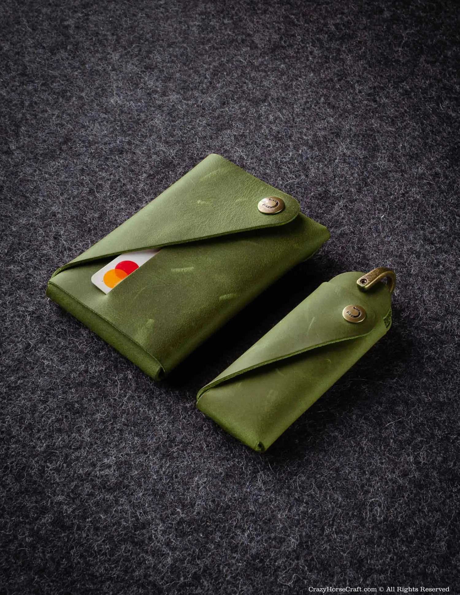 Set of Minimalist series leather wallet and Key Holder