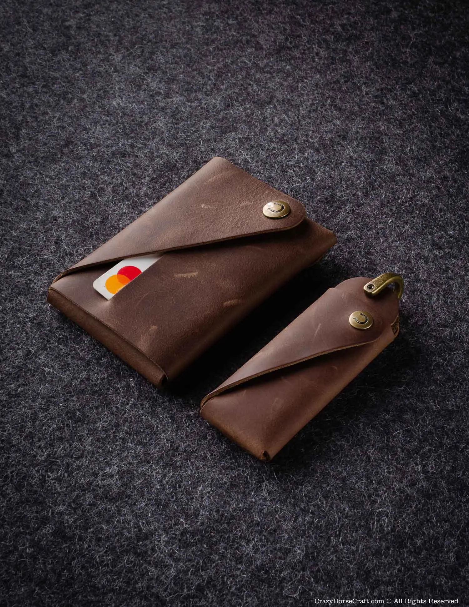 Set of Minimalist series leather wallet and Key Holder