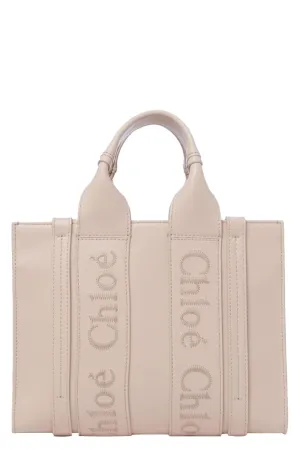 Small Woody Tote Bag - Cement Pink