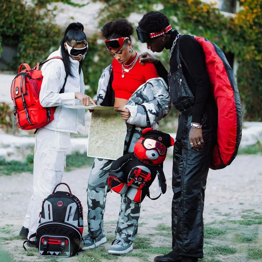 Sprayground Keith Haring Wassup Alien Backpack - Red / Black / Grey