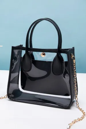 Stadium Ready Transparent Black Bag