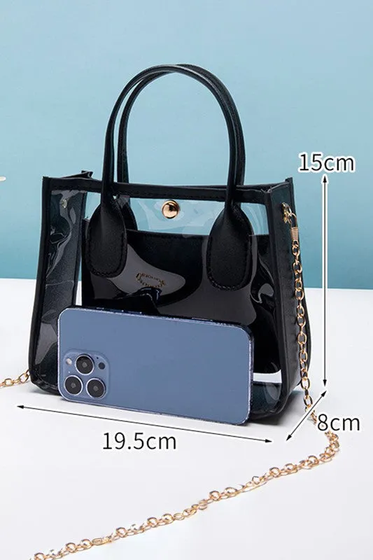 Stadium Ready Transparent Black Bag