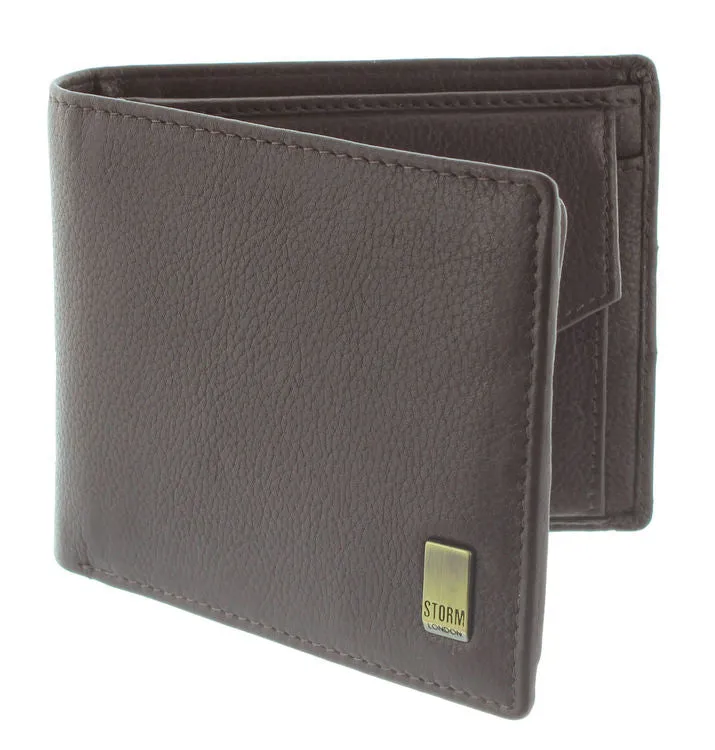 Storm Beckett RFID Blocking Brown Leather Wallet