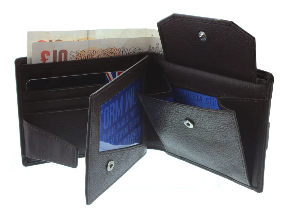 Storm Beckett RFID Blocking Brown Leather Wallet