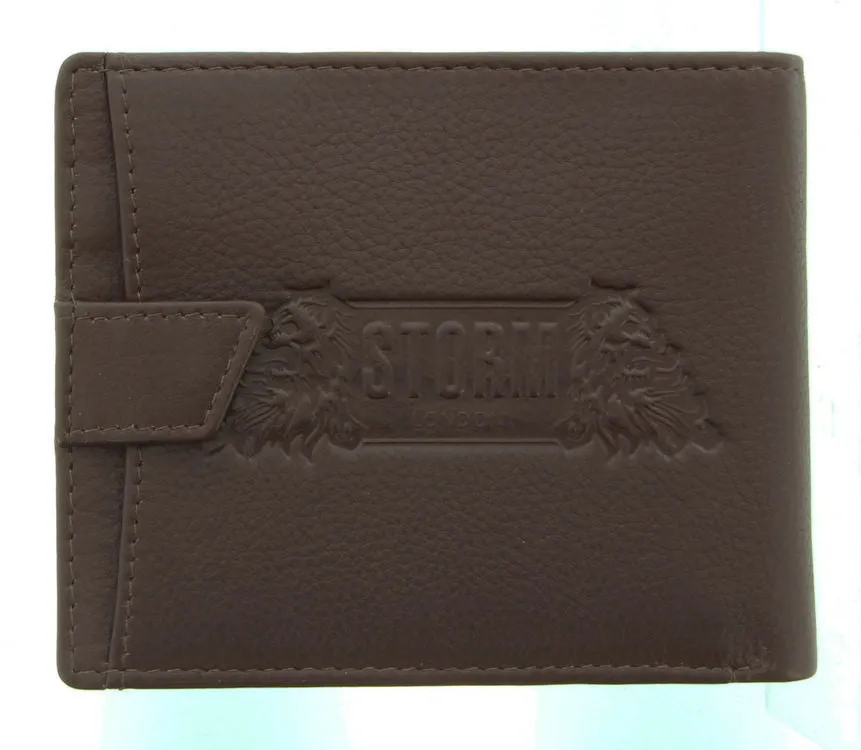 Storm Beckett RFID Blocking Brown Leather Wallet