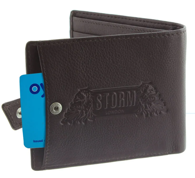 Storm Beckett RFID Blocking Brown Leather Wallet