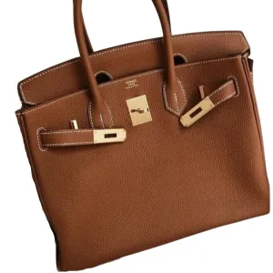 Stylish Birkin Tote Leather Handbag For Women