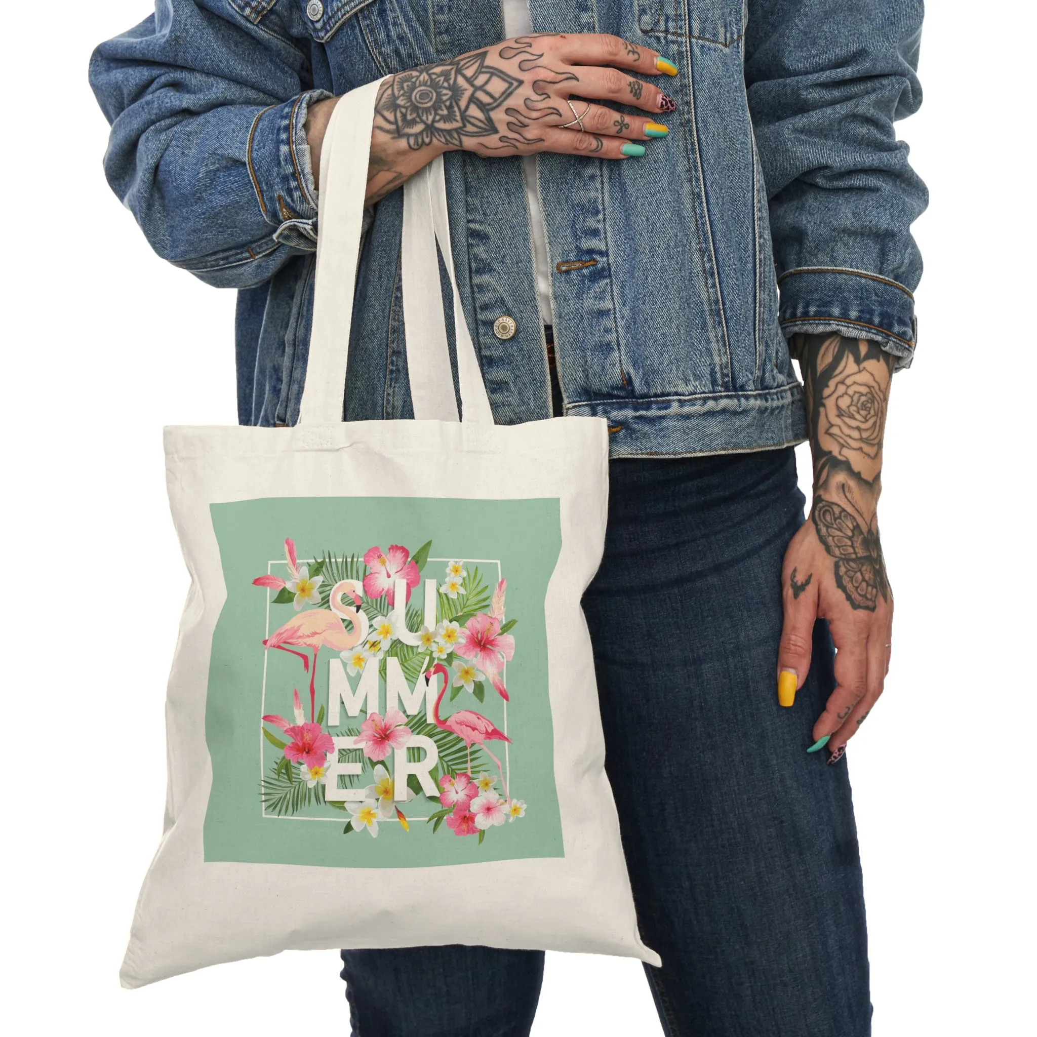 Summer - Natural Tote Bag ~ Sharon Dawn Collection