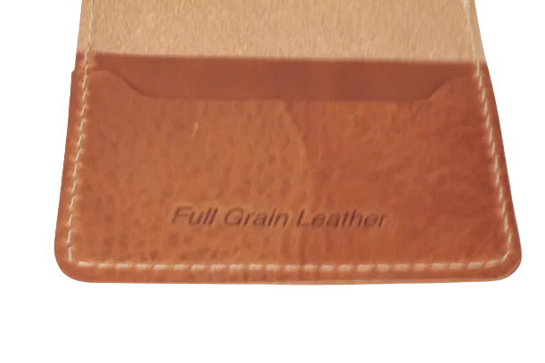The Quad Dark Tan Full Grain Leather Slim 4 Card Wallet "Minimalist Series"