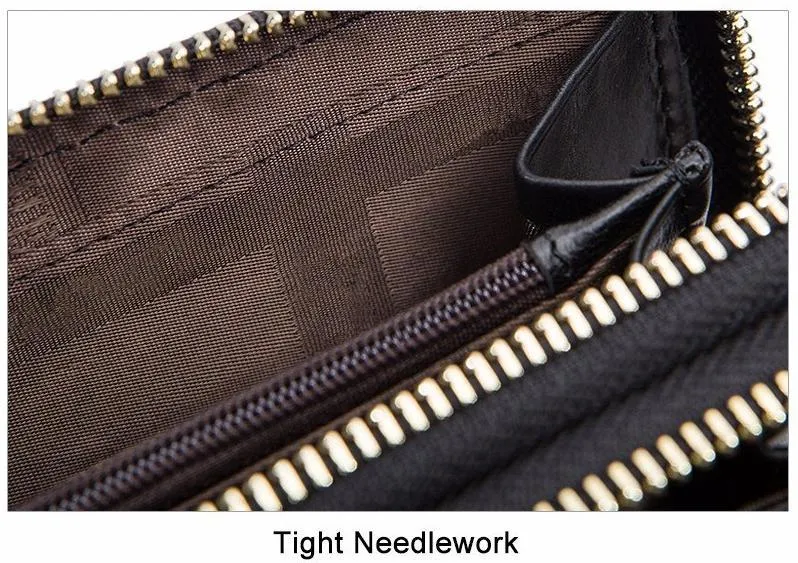 Trendy and Stylish Woven Style Men Clutch Long Genuine Leather Wallet