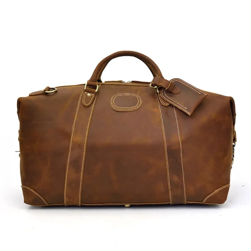 Vintage Duffle Bag Leather Weekender