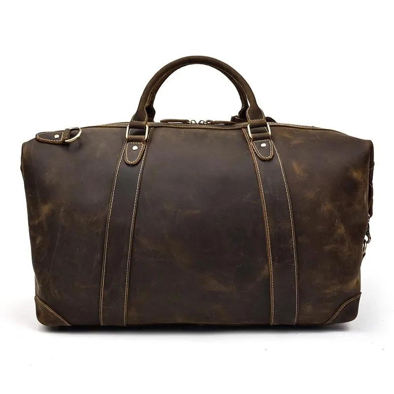 Vintage Duffle Bag Leather Weekender