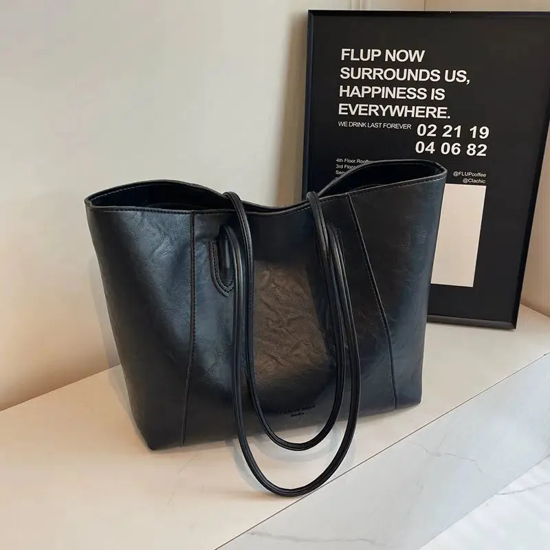 Vintage Large Leather Tote Bag