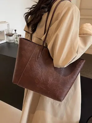 Vintage Large Leather Tote Bag