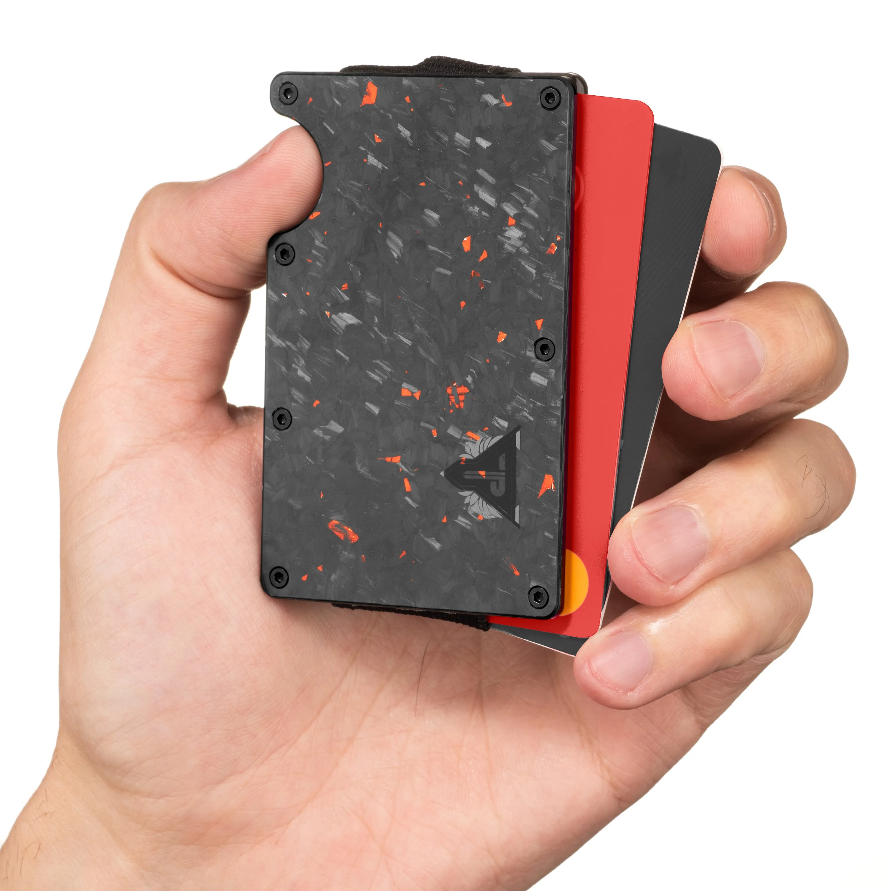 Wallet - Carbon Fiber   Fire Red