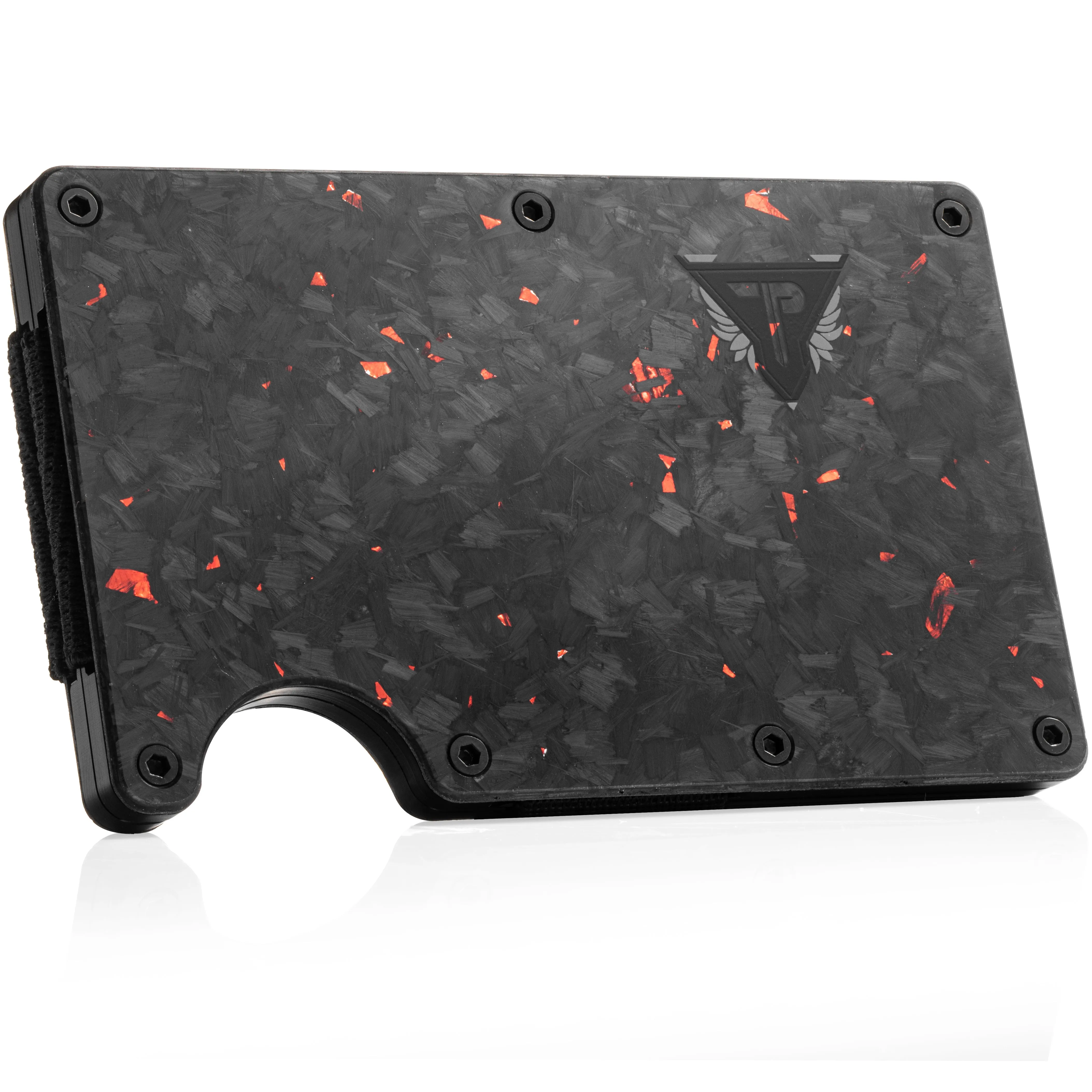 Wallet - Carbon Fiber   Fire Red