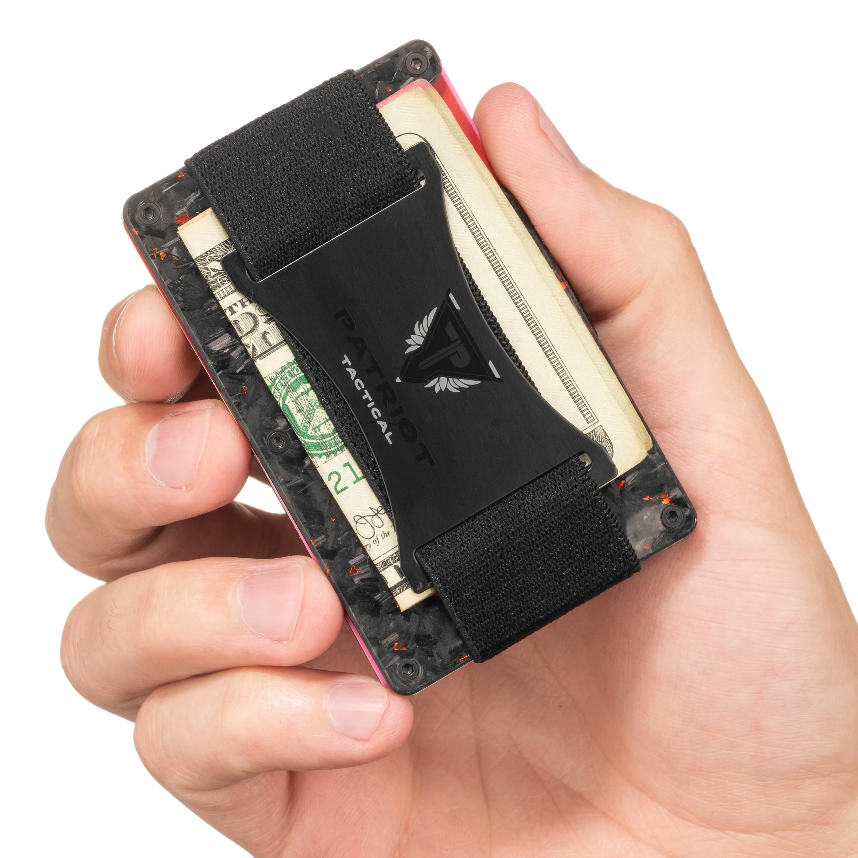 Wallet - Carbon Fiber   Fire Red