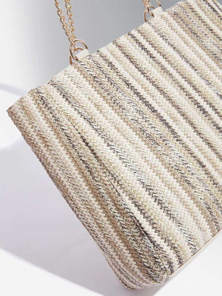 Westside Multicolour Woven Textured Tote Bag