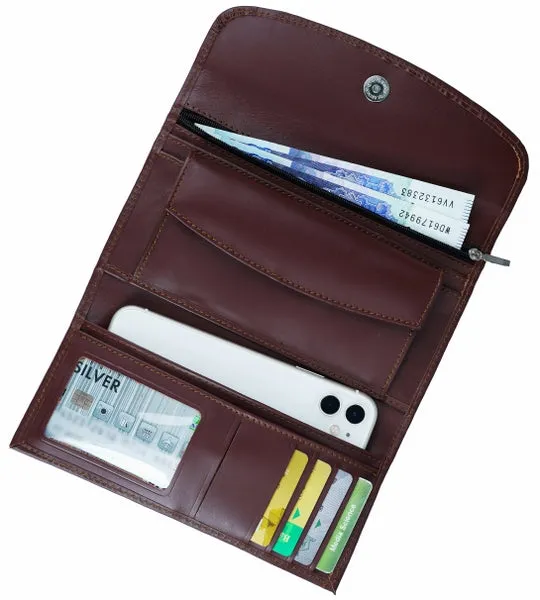 Women Essential Everyday Leather Clutch Wallet